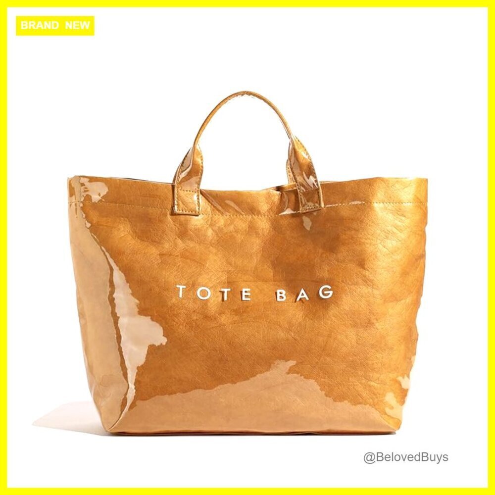 Large PVC Tote Bag with Velcro Closure, 14L Capacity for Work or Beach